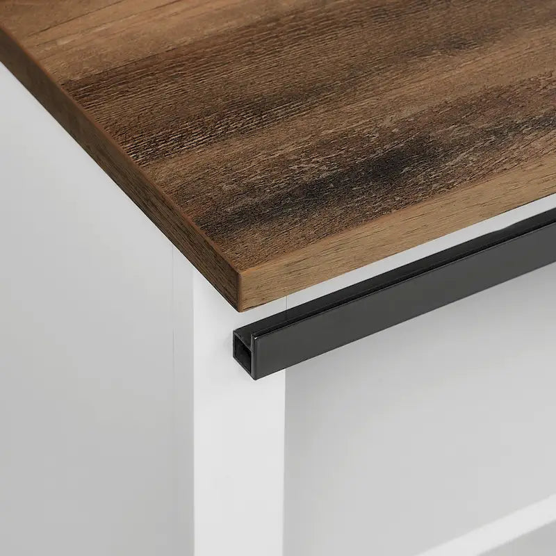 Panca con porta scorrevole in stile fienile da 48 pollici