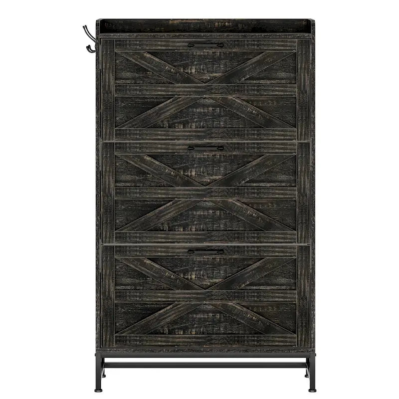 Shoe Cabinet, Entry Home Shoe Cabinet, Entrance Balcony Storage Cabinet, Large Capacity Shoe Rack, Grey