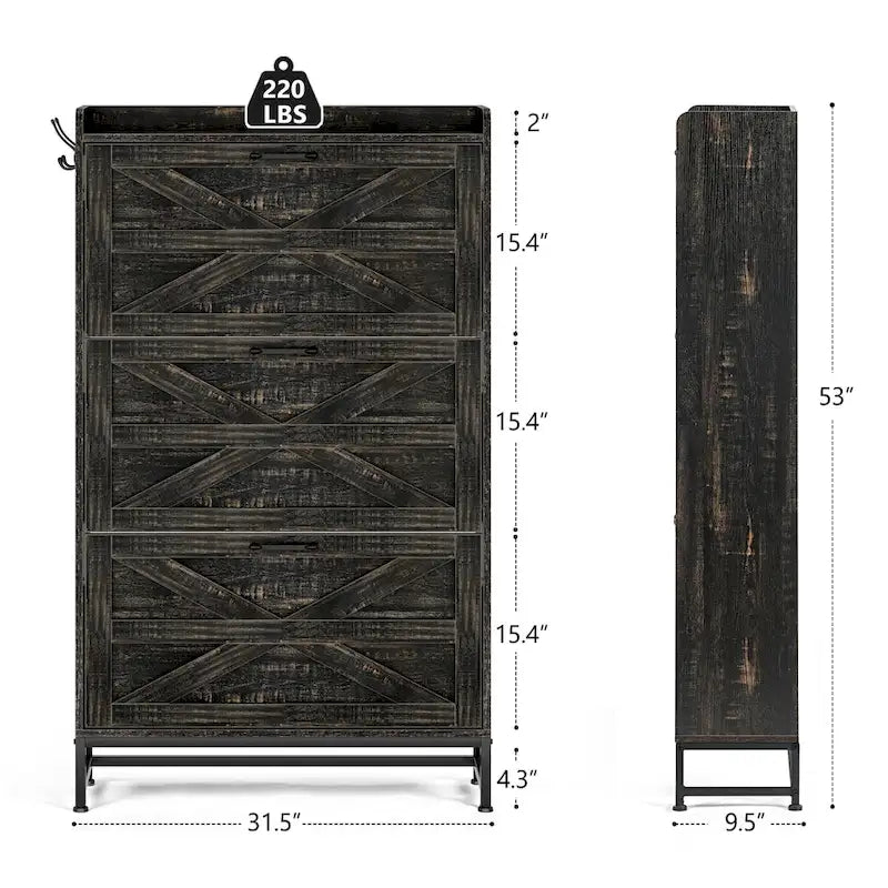 Shoe Cabinet, Entry Home Shoe Cabinet, Entrance Balcony Storage Cabinet, Large Capacity Shoe Rack, Grey