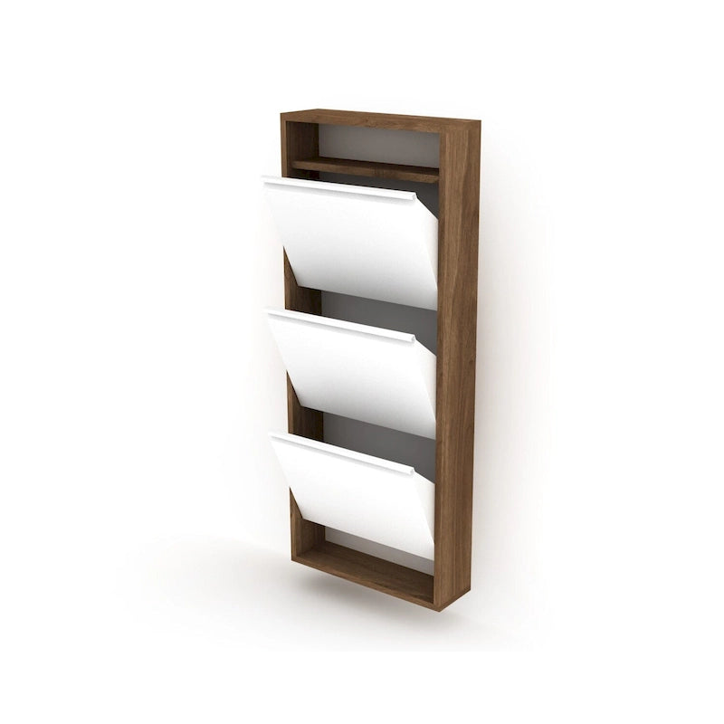 Karina Wooden Shoe Cabinet with Multiple Shelves – Elegant Entryway Shoe Storage Organizer with Solid Wood Base