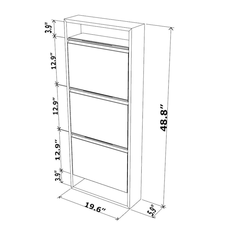 Karina Wooden Shoe Cabinet with Multiple Shelves – Elegant Entryway Shoe Storage Organizer with Solid Wood Base
