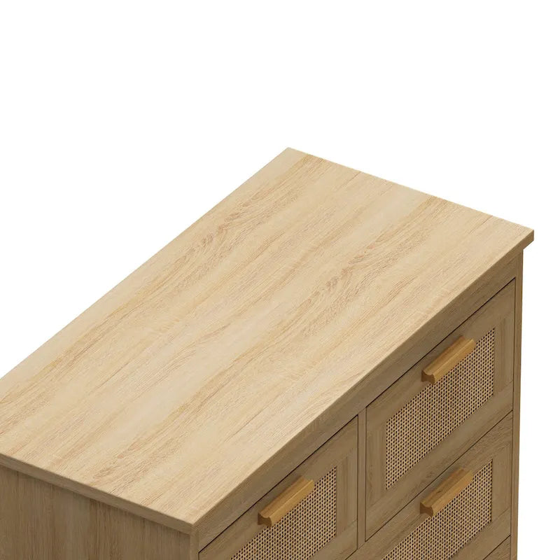Meuble en rotin à 4 tiroirs, pour chambre, salon, salle à manger et couloirs