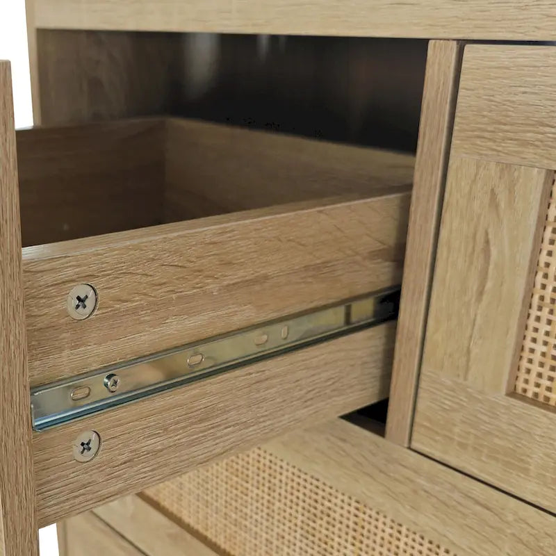 Meuble en rotin à 4 tiroirs, pour chambre, salon, salle à manger et couloirs