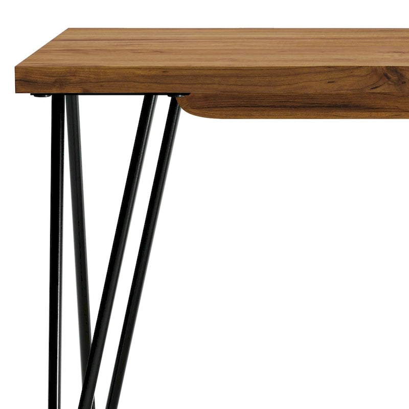 SOLID MANGO WOOD 42 inch Wide Industrial Contemporary Bench in Natural - 12.8 d x 42.3 w x 16.7 h