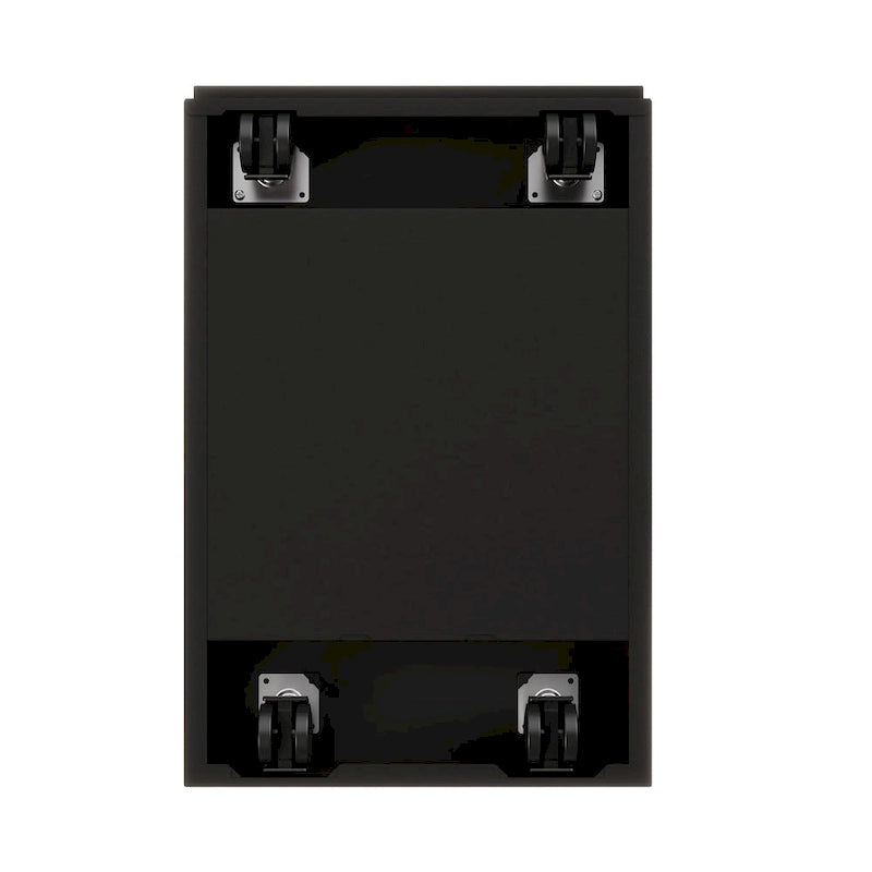 23D Arch Pull Handle Mobile Pedestal 3-Drawer File Cabinet, Black