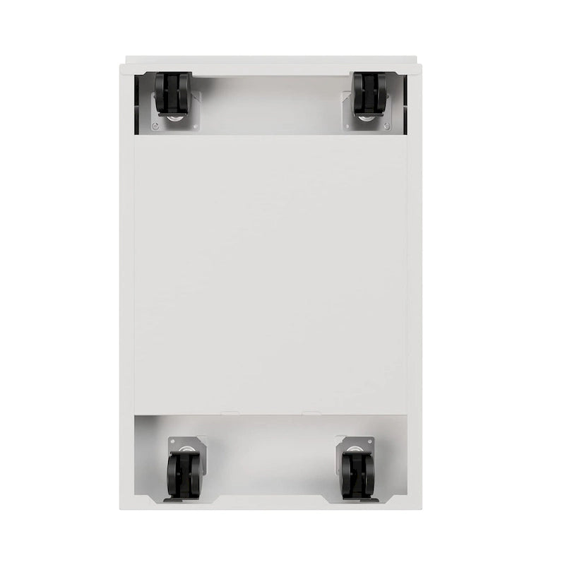 20D Mobile Pedestal Box File Cabinet with Seat Cushion,White