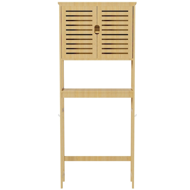 Armario organizador de baño sobre el inodoro con puertas y estantes - 25 x 10 x 69