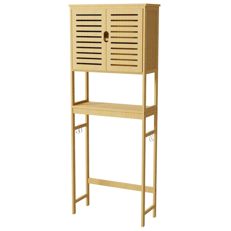 Armario organizador de baño sobre el inodoro con puertas y estantes - 25 x 10 x 69