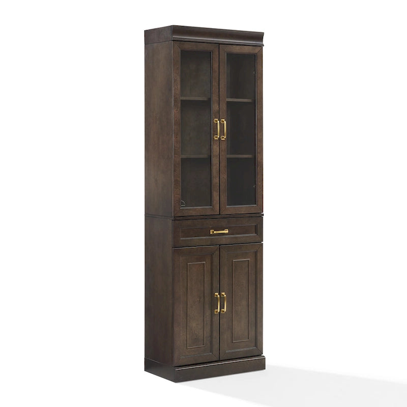 Glass Door Kitchen Storage Pantry Cabinet