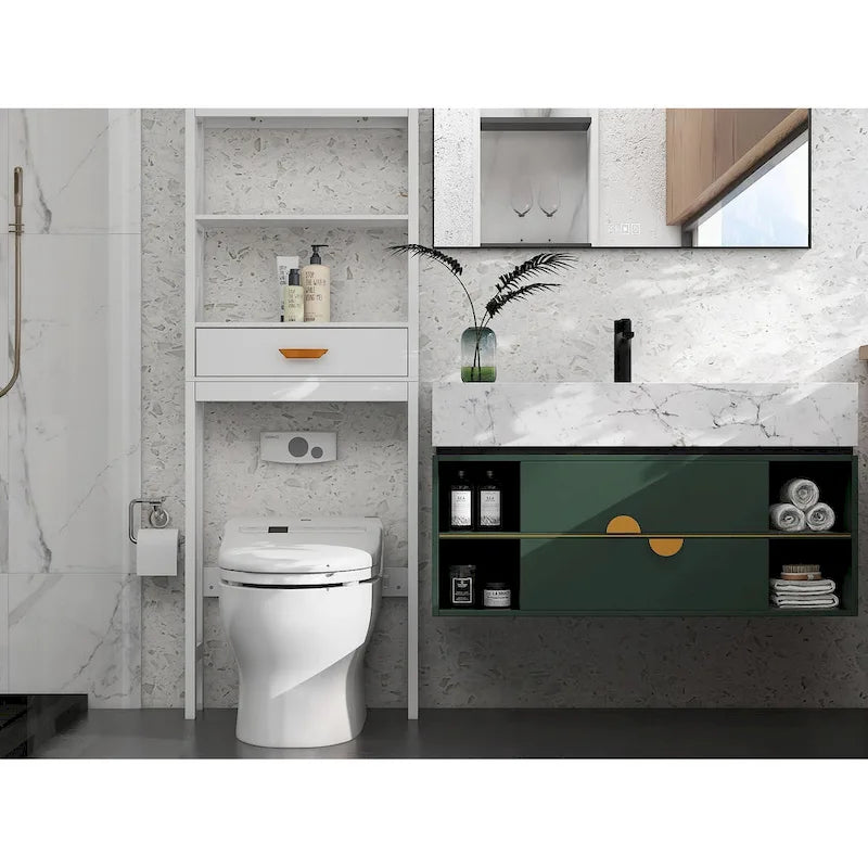 Over-the-Toilet Storage Cabinet with one Drawer and 2 Shelves