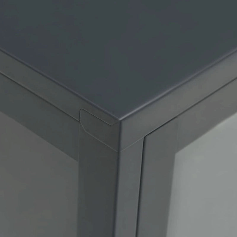 Sideboard Anthracite 29.5x13.8x41.3 Steel and Glass