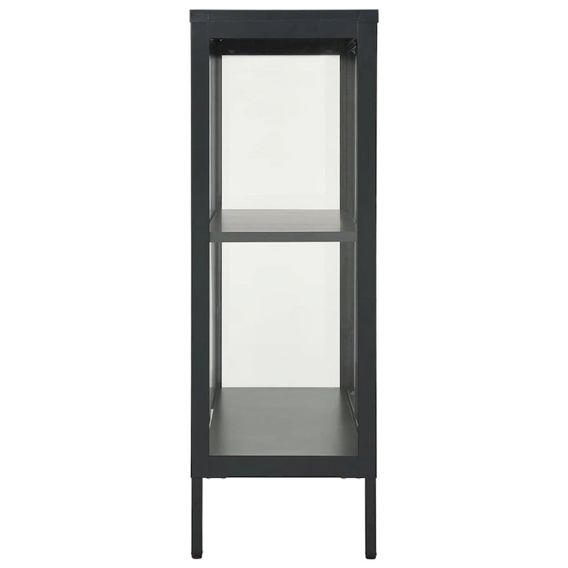 Sideboard Anthracite 29.5x13.8x41.3 Steel and Glass