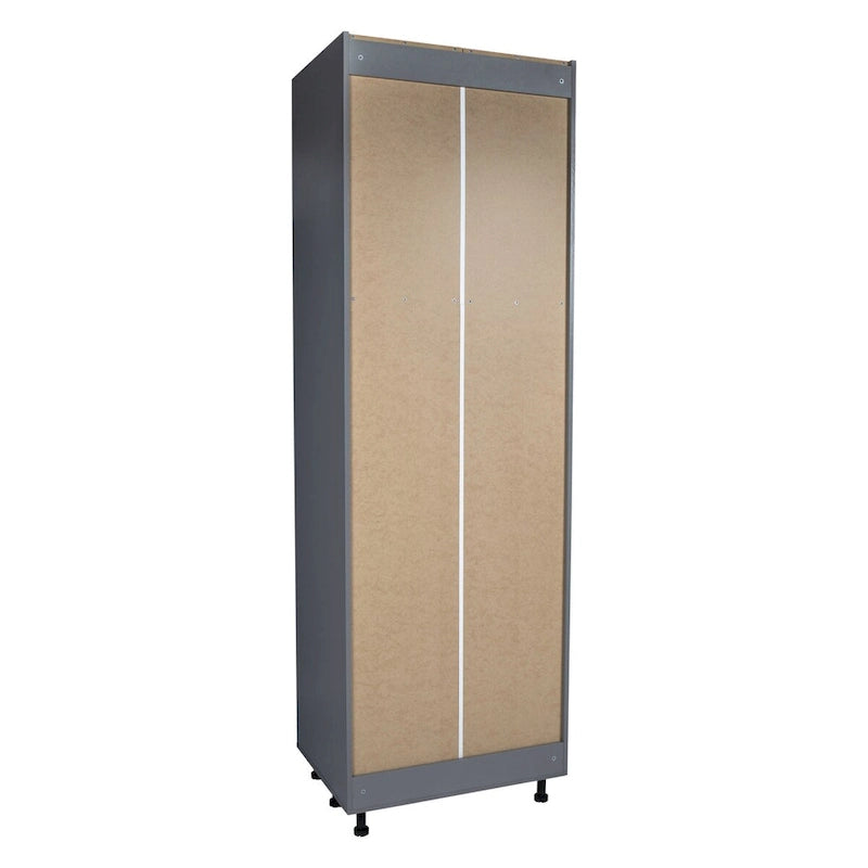 Mobiletto multiuso 24 x 90 a quattro ante, grigio - 24 x 90 x 23 3/8