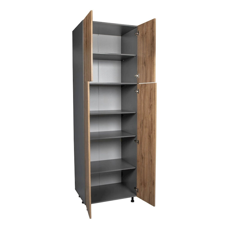 Mobiletto multiuso 24 x 90 a quattro ante, grigio - 24 x 90 x 23 3/8