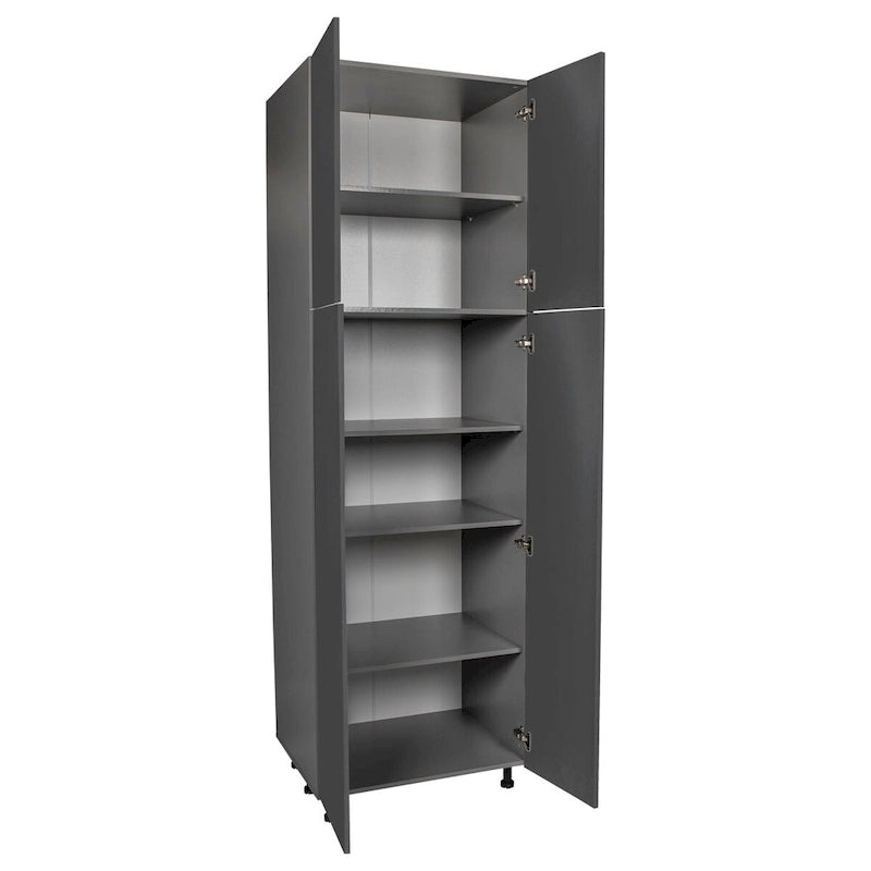 Mobiletto multiuso 24 x 90 a quattro ante, grigio - 24 x 90 x 23 3/8