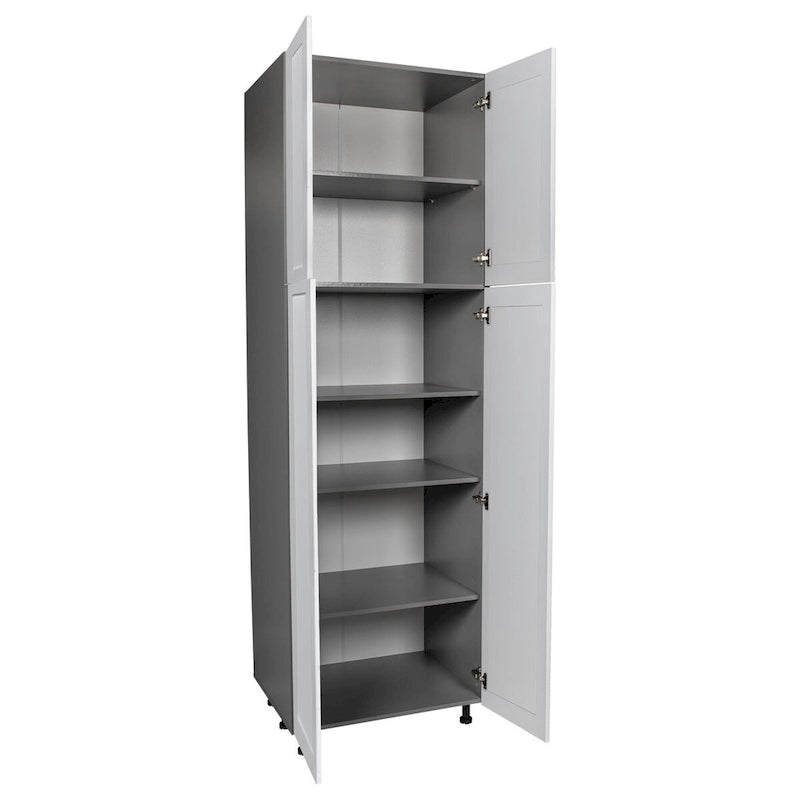 Mobiletto multiuso 24 x 90 a quattro ante, grigio - 24 x 90 x 23 3/8
