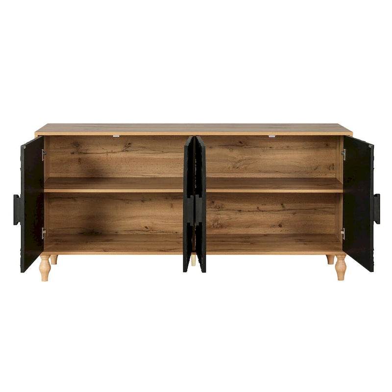 Sideboards mit geschnitztem symmetrischem Türdesign