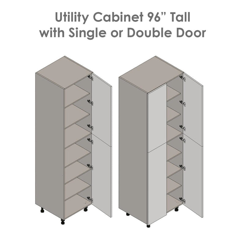 Armoire utilitaire 18 x 96 - double porte - grise - 18 x 96 x 23 3/8