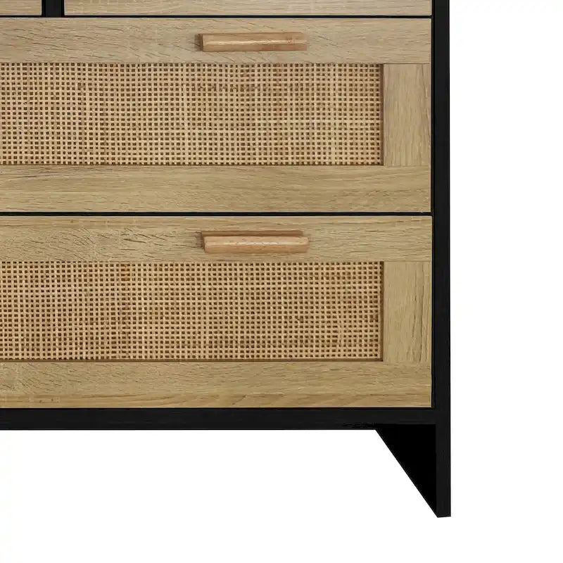 Mobile in rattan a 4 cassetti, per camera da letto, soggiorno, sala da pranzo e corridoi, facile da montare
