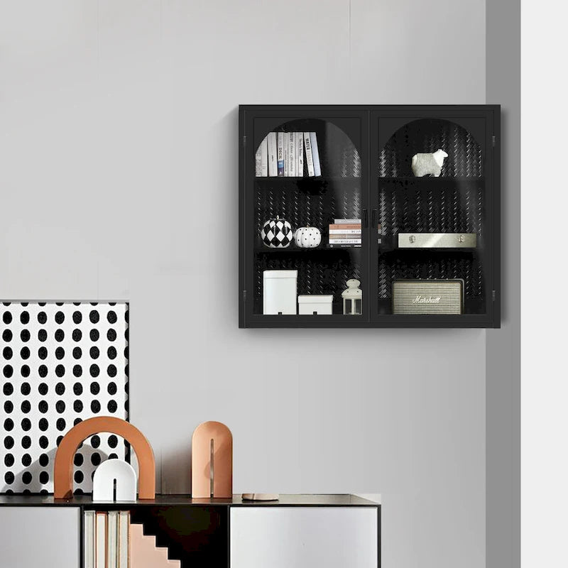 Moderner zweitüriger Wandschrank mit 27.56-Glastüren