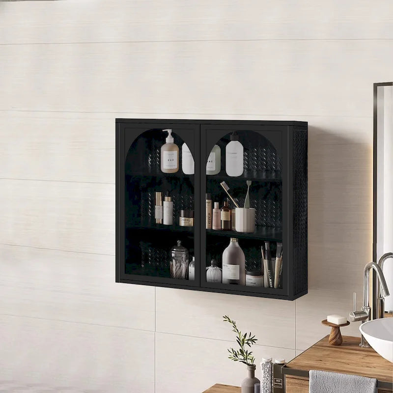 Moderner zweitüriger Wandschrank mit 27.56-Glastüren