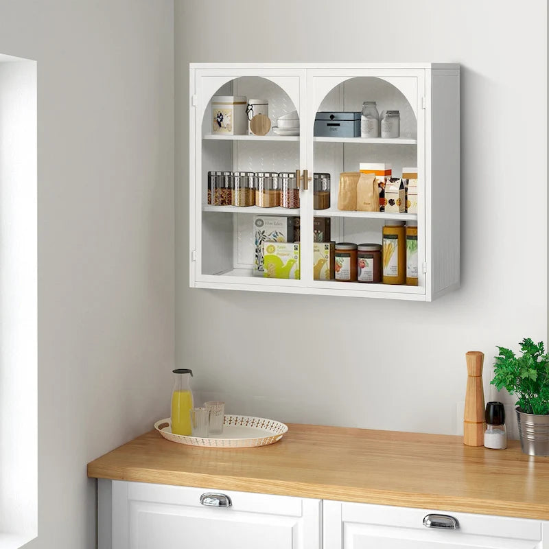 Moderner zweitüriger Wandschrank mit 27.56-Glastüren