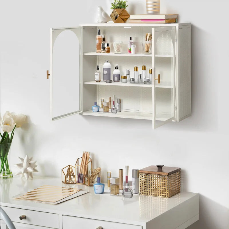 Moderner zweitüriger Wandschrank mit 27.56-Glastüren