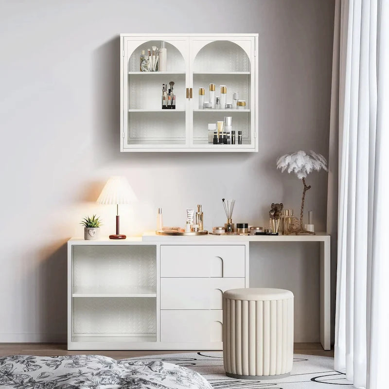 Moderner zweitüriger Wandschrank mit 27.56-Glastüren