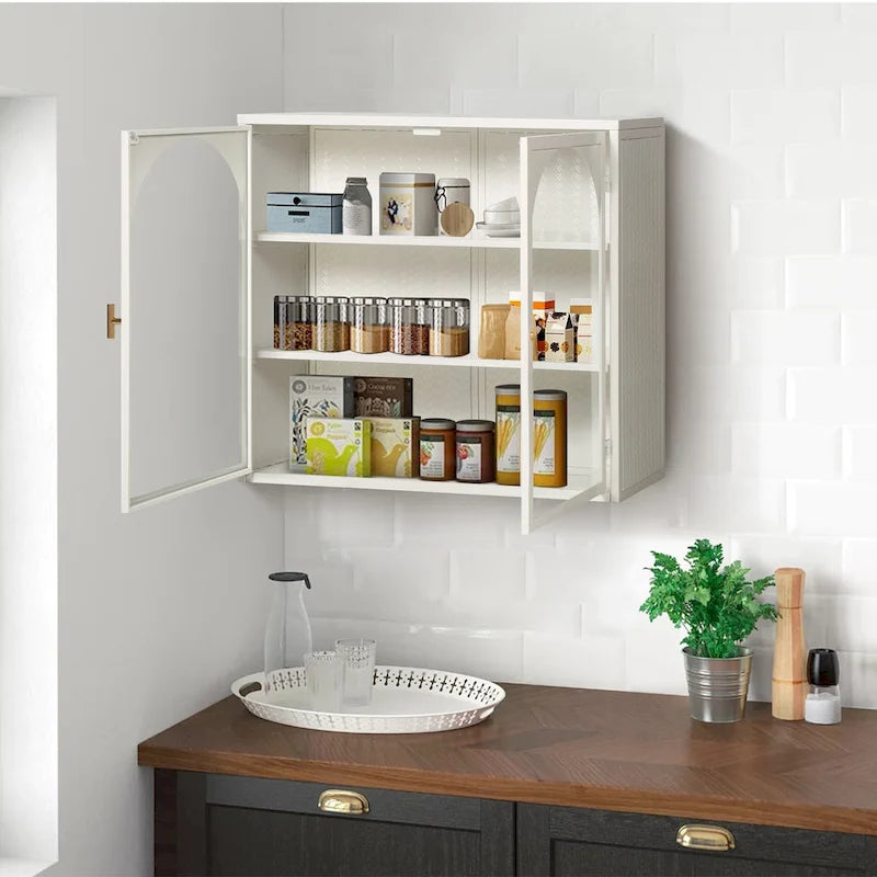 Moderner zweitüriger Wandschrank mit 27.56-Glastüren