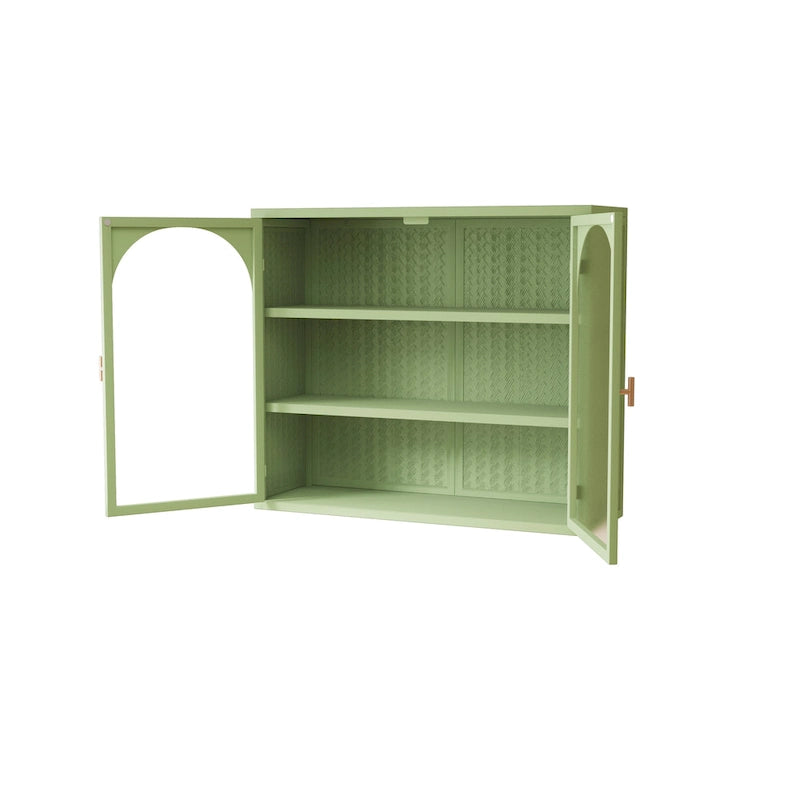Moderner zweitüriger Wandschrank mit 27.56-Glastüren
