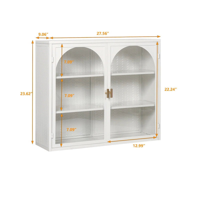 Moderner zweitüriger Wandschrank mit 27.56-Glastüren