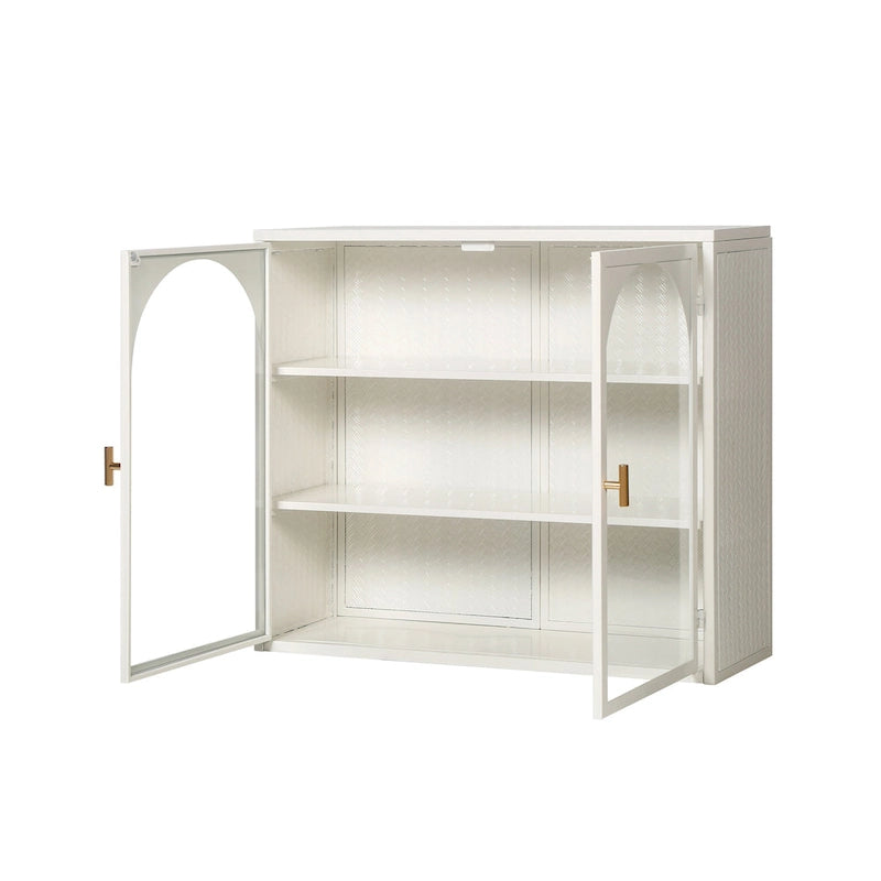 Moderner zweitüriger Wandschrank mit 27.56-Glastüren
