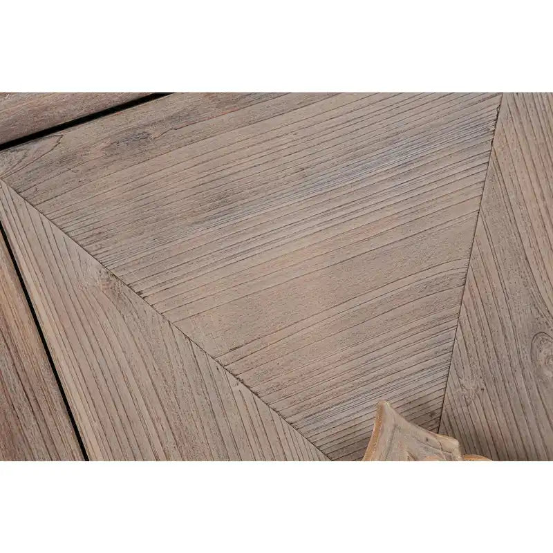 Tirador de puerta con flor tallada, armario antiguo de cuatro puertas