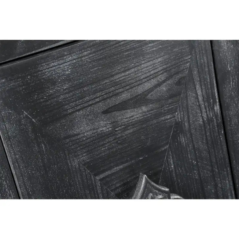 Tirador de puerta con flor tallada, armario antiguo de cuatro puertas
