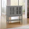 Credenza con ripiani interni regolabili e ante in vetro - N/A