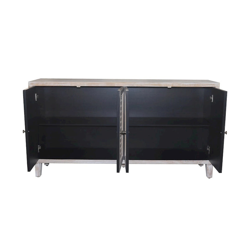 Accent Cabinet 4 Door Wooden Cabinet Sideboard Buffet Storage Cabinet