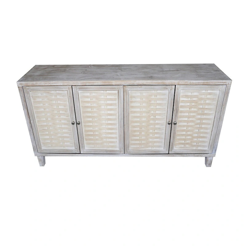 Accent Cabinet 4 Door Wooden Cabinet Sideboard Buffet Storage Cabinet