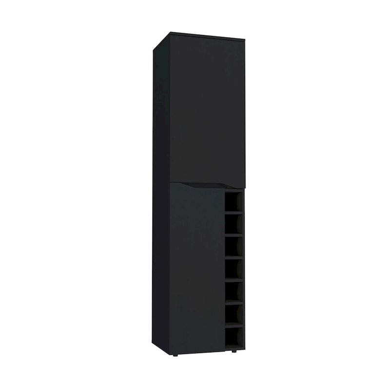 Hoher Schrank für Wohnzimmer, Apartment, Schlafzimmer, Schwarz
