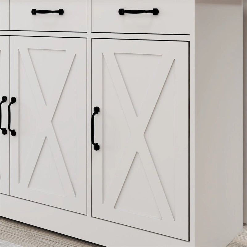 Buffetschrank im Landhausstil mit Stauraum, 3 Schubladen und 3 Türen