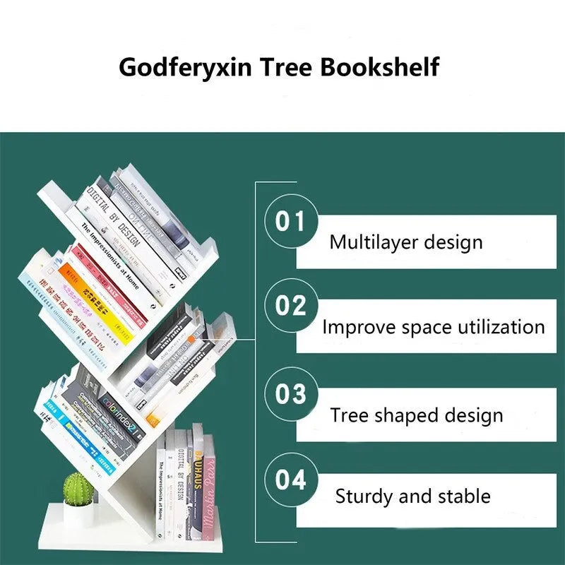 3-stufiges Tisch-Bücherregal mit offenen Regalen – Organizer aus MDF-Holz für Schreibtisch, Tisch und Büro, platzsparendes Design