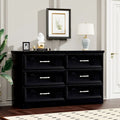 Commode moderne à 3 tiroirs pour chambre avec meuble à 6 tiroirs, organiseur de vêtements - poignées en métal pour salon, chambre