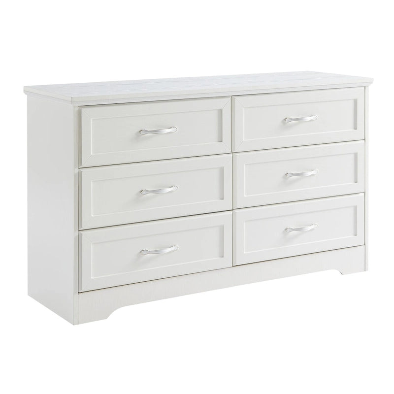 Commode moderne à 3 tiroirs pour chambre avec meuble à 6 tiroirs, organiseur de vêtements - poignées en métal pour salon, chambre