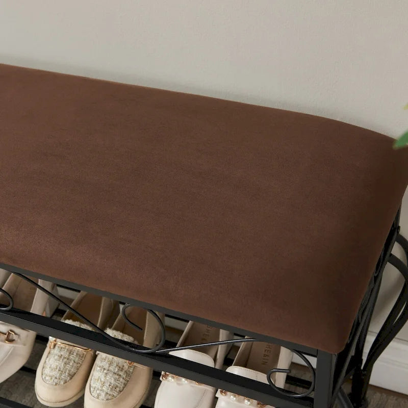Shoe Rack Bench for Entryway Industrial Bench Entryway Bench Multipurpose Entryway - 39.37L * 14.96W * 20.47H