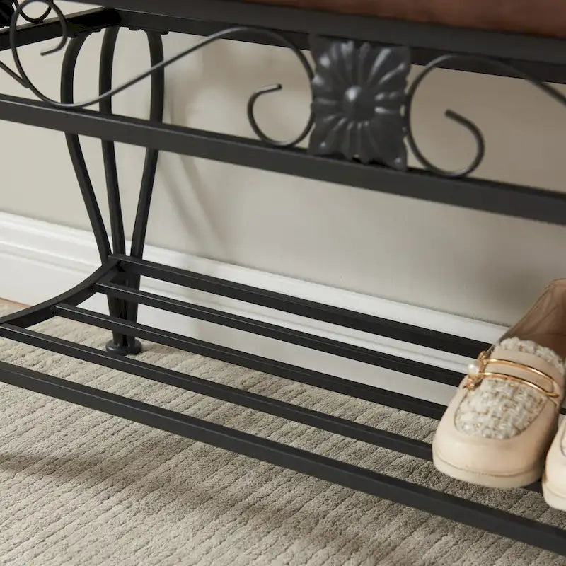 Schuhbank für den Eingangsbereich, industrielle Sitzbank, vielseitige Eingangsbank - 39.37L * 14.96W * 20.47H