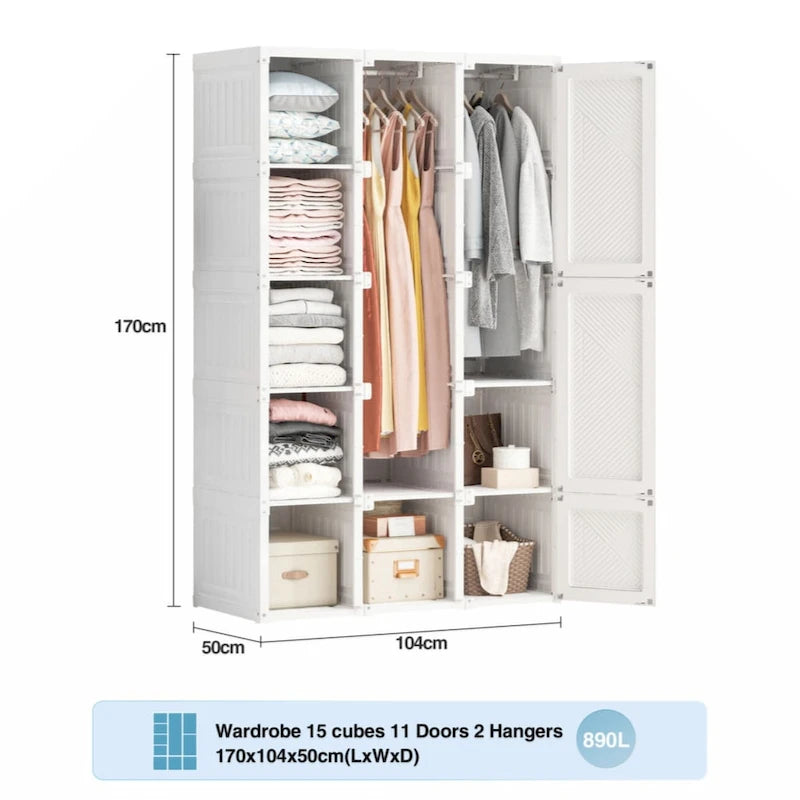 Portable Wardrobe Closets Bedroom,Storage Organizer, Clothes Dresser, Closet Storage Organizer