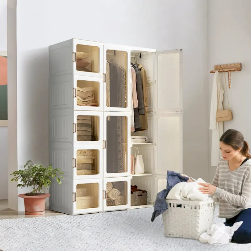 Portable Wardrobe Closets Bedroom,Storage Organizer, Clothes Dresser, Closet Storage Organizer