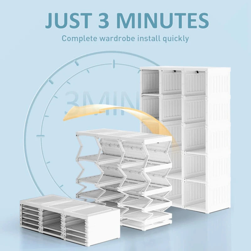 Portable Wardrobe Closets Bedroom,Storage Organizer, Clothes Dresser, Closet Storage Organizer