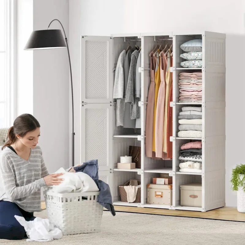 Portable Wardrobe Closets Bedroom,Storage Organizer, Clothes Dresser, Closet Storage Organizer