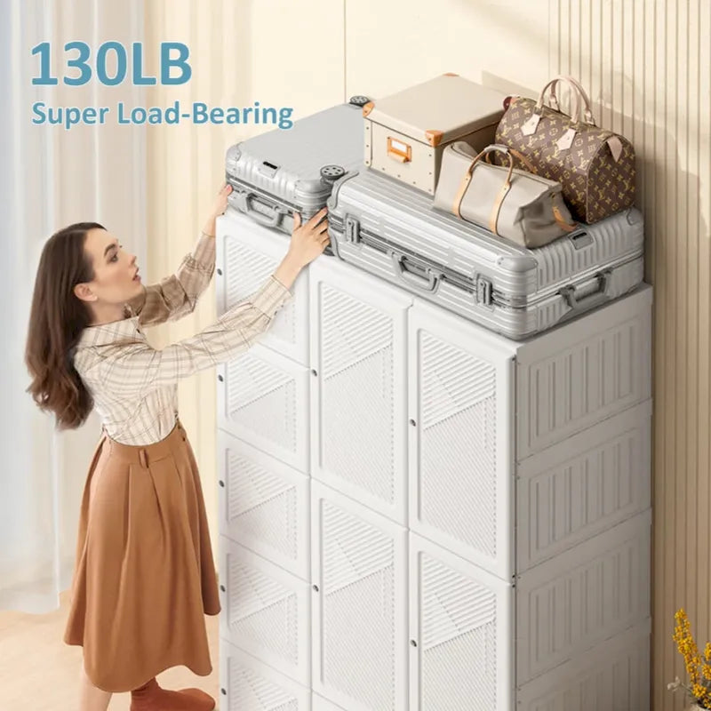 Portable Wardrobe Closets Bedroom,Storage Organizer, Clothes Dresser, Closet Storage Organizer