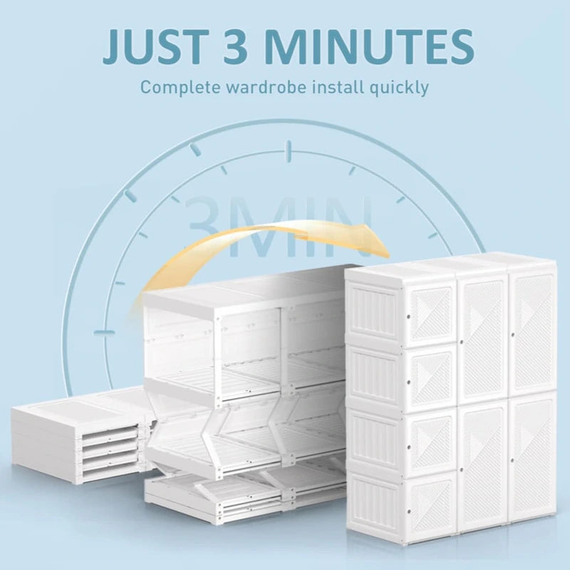 Portable Wardrobe Closets Bedroom,Storage Organizer, Clothes Dresser, Closet Storage Organizer